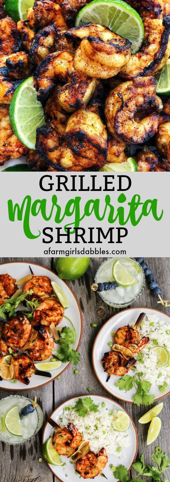 Grilled Margarita Shrimp from afarmgirlsdabbles.com - Grilled Margarita Shrimp are loaded with flavor and charred to perfection