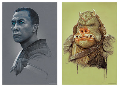 Star Wars Chirrut Imwe & Gamorrean Guard Portrait Prints by Gabz x Bottleneck Gallery