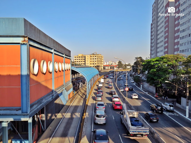 Vista de parte da Estação BRT Cambuci e da Avenida do Estado - Cambuci - São Paulo