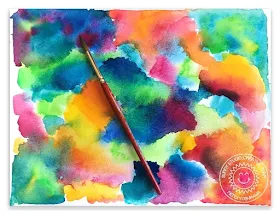Sunny Studio Stamps: Watercolor Background Created for Elegant Leaves Cards using Daniel Smith Watercolor Paints
