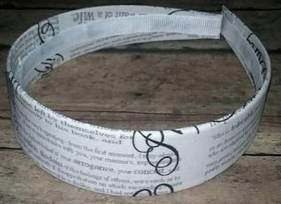 Pride and Prejudice fabric covered headband by JensEnchantedBtq
