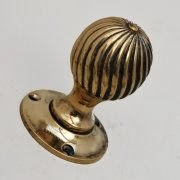 Victorian Style Brass Rope Twist Door Knobs