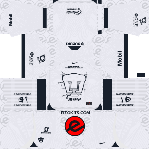 Pumas UNAM DLS Kits 2023-2024 Released Nike - Dream League Soccer Kits 2019 (Home)