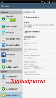 Firmware Android Kitkat 4.4.2 Samsung Galaxy Tab 3 (SM-T211)
