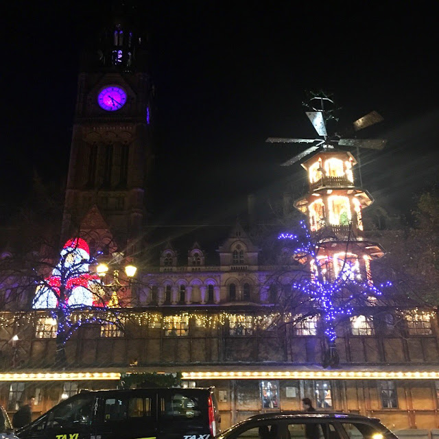 Manchester Christmas market at night