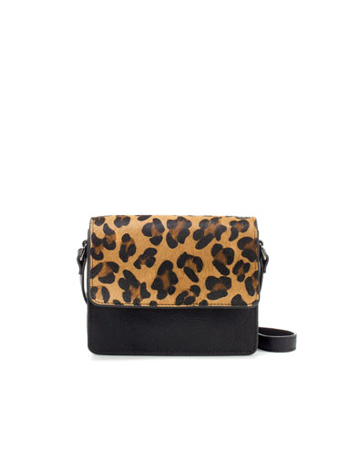 Miss Match Zara: Leopard Print Handbag and Shoes with Black Dress