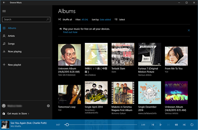 Groove Music Windows 10