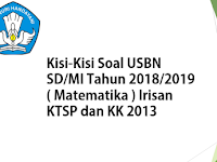 Kisi-Kisi Soal USBN SD/MI Tahun 2018/2019 ( Matematika ) Irisan KTSP dan KK 2013