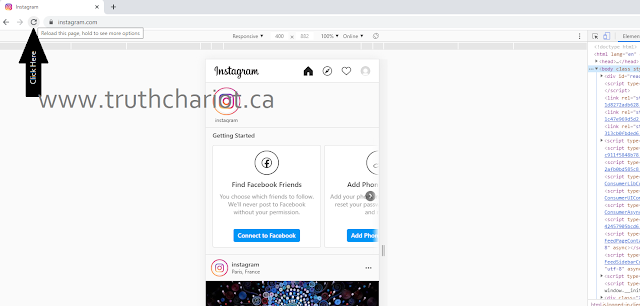 Refresh Instagram Tab