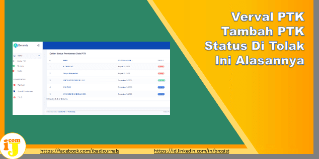 Verval PTK Tambah PTK Status Di Tolak Ini Alasannya