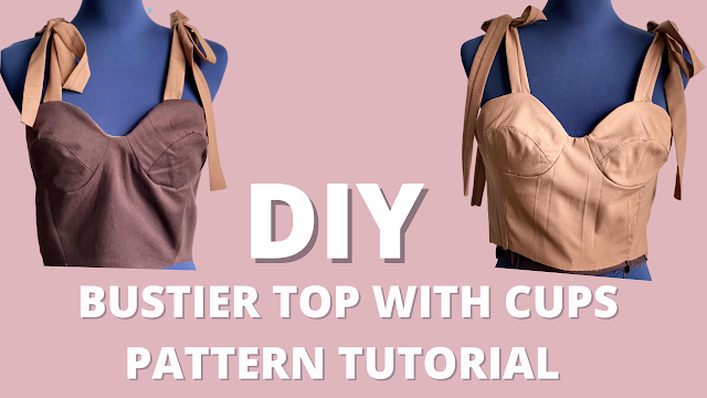 DIY How To Make Bustier Top , Dress Pattern Tutorial