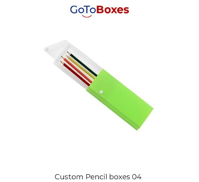 Get perfectly designed Pencil Boxes in eco-friendly material. Beautiful Pen Packaging can increase your sales by promoting your product from GoToBoxes.