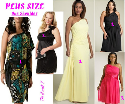   Size on Plus Size One Shoulder Dresses