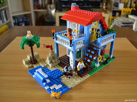 lego beach house - the completed build