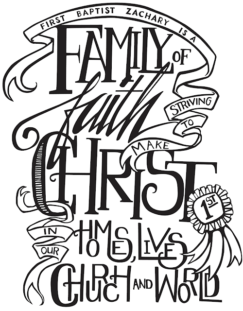 Family of Faith - FBCZ Motto Calligraphy - JFleming 2016