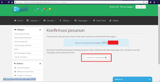 Cara Mendapatkan Hosting Gratis 1 Tahun Dari Digiwebsmedia