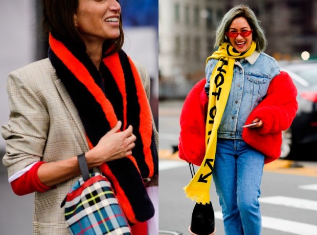 Women Street Style Fashion Trends With Scarf