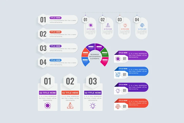 Graph chart and office work infographic free download