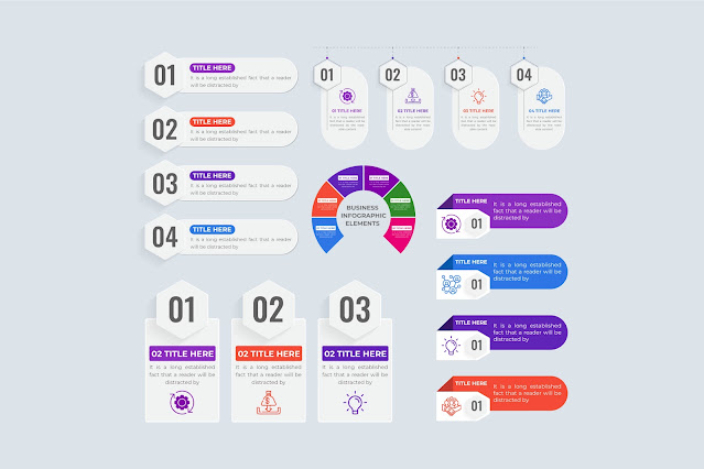Graph chart and office work infographic free download