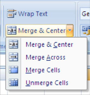 Merge cells pada microsoft excel