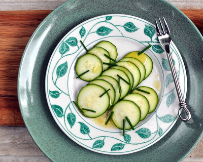 Zucchini Carpaccio, another easy summer salad ♥ AVeggieVenture.com. Super Simple. No Measuring. Vegan. Low Carb. Whole30.