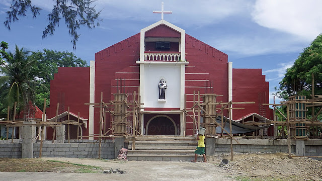 front view / façade of San Anhonio De Padua Parish Church in San Jose Northern Samar