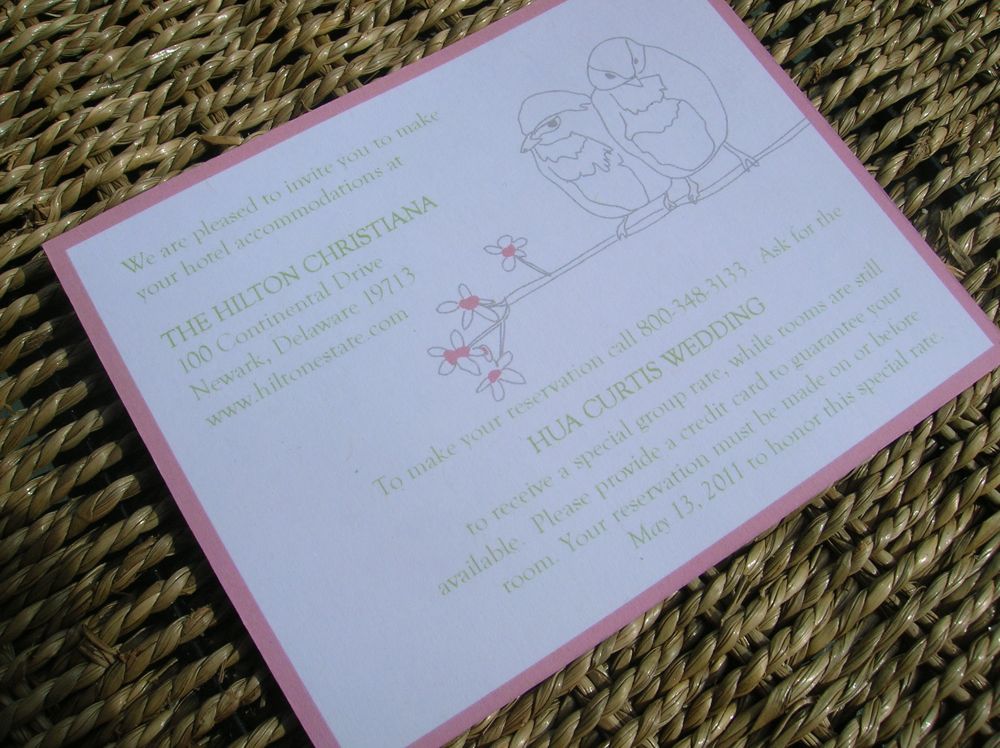 The designs incorporated the colors and theme of the invitation