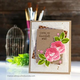 Sunny Studio Stamps: Love Monkey Staggered Circles Everything's Rosy Birthday Card Well Wishes Card by Wanda Guess