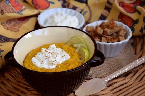 Cononut pumpkin curry red lentil stew