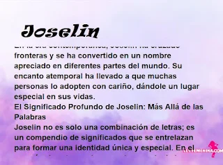 significado del nombre Joselin