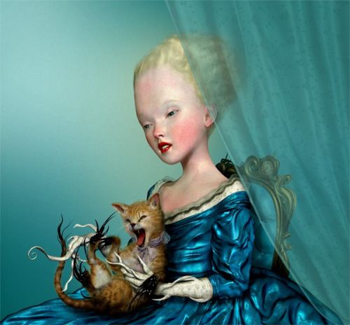 ray caesar pinturas surreais sombrias infantis