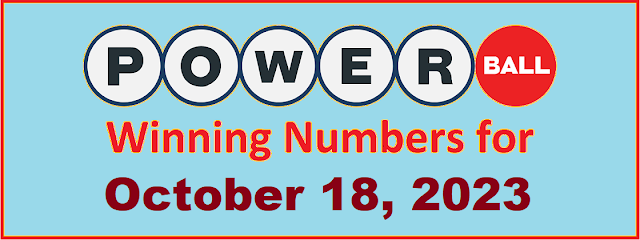 PowerBall Winning Numbers for Wednesday, October 18, 2023