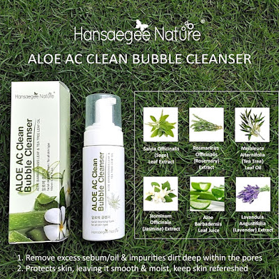 ALOE AC BUBBLE CLEANSER, GIFT REVIEW, HANSAEGEENATURE, NATURE SKINCARE PRODUCT, PAID REVIEW, REVIEW, REVIEW PRODUCT, SKINCARE KOREAN, tips kecantikkan, 