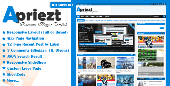 Apriezt - Responsive Magazine/News Blogger Theme