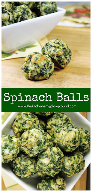 With the delicious combination of spinach as well as stuffing mix Spinach Balls
