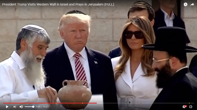 VIDEO: Trump visita el Muro de las Lamentaciones 