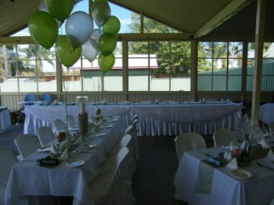 Linda's wedding was simply elegant Outdoors on a beautiful day 