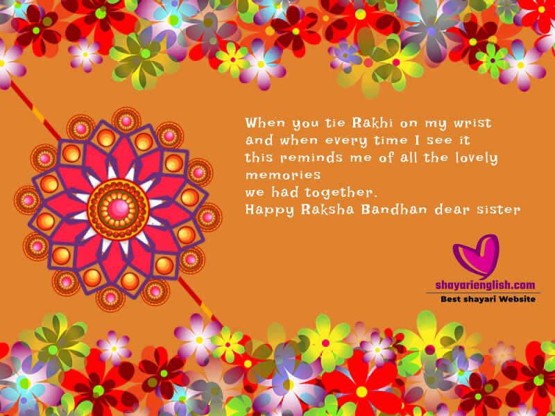 Rakshabandhan wishes, badhai, shubhkamana in english