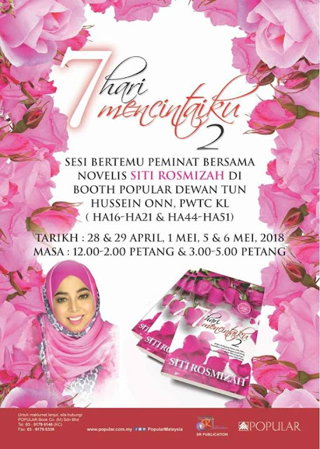 NOVEL 7 HARI MENCINTAIKU , NOVEL 7 HARI MENCINTAIKU 2, NOVEL BEST SELLER SITI ROSMIZAH, SITI ROSMIZAH, SINOPSIS 7 HARI MENCINTAIKU 2,