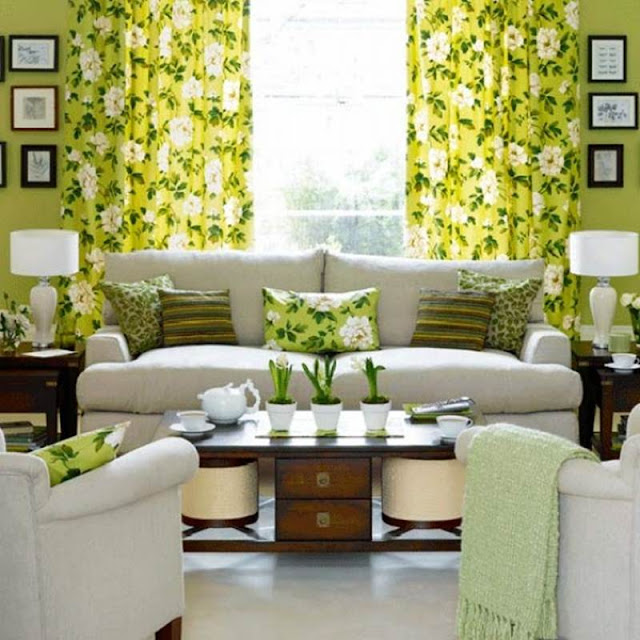 Green Living Room Ideas Bearing Calm and Serene Atmosphere