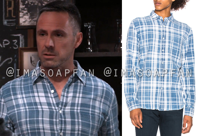 Julian Jerome, William deVry, Blue and White Plaid Shirt, General Hospital, GH