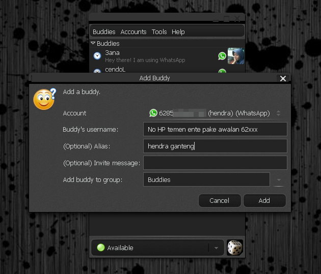 Menjalankan Whatsapp di Pidgin Linux Mint