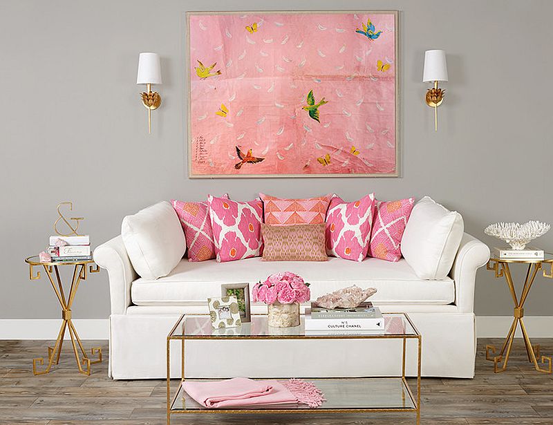 18 Desain  Ruang  Tamu  Nuansa Pink  Minimalis