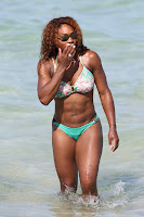 Serena Williams in a two piece swimsuit at Miami Beach
