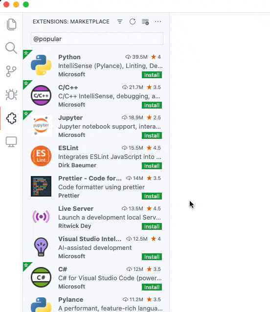 what's new in vs code 2021, new features of vscode 2021, vscode july update, latest version of vscode, latest version of vscode 2021,features of vscode 2021, what's new in visual studio,1. Improve Extension View