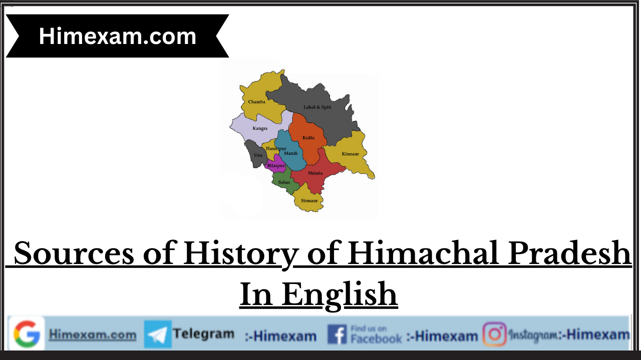 Sources of History of Himachal Pradesh In English