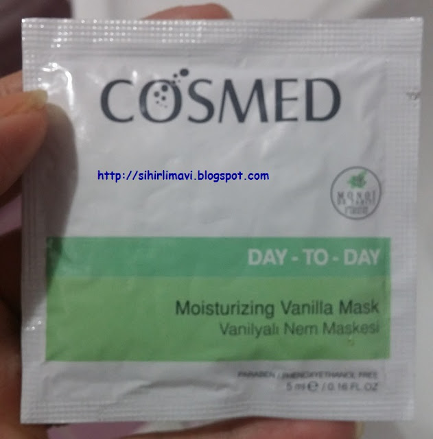 cosmed, maske, vanilya, nem maskesi, urun yorumu, ürün yorumu, blog, blogger