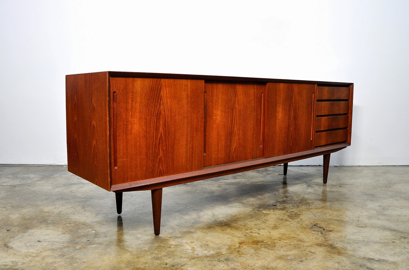 SELECT MODERN: Danish Modern Teak Credenza, Buffet, Sideboard or Bar