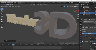 3D Text in Blender 2.8 quick tips tutorial for beginners 2020