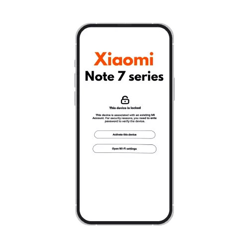Remove MI Account Xiaomi Note 7 series